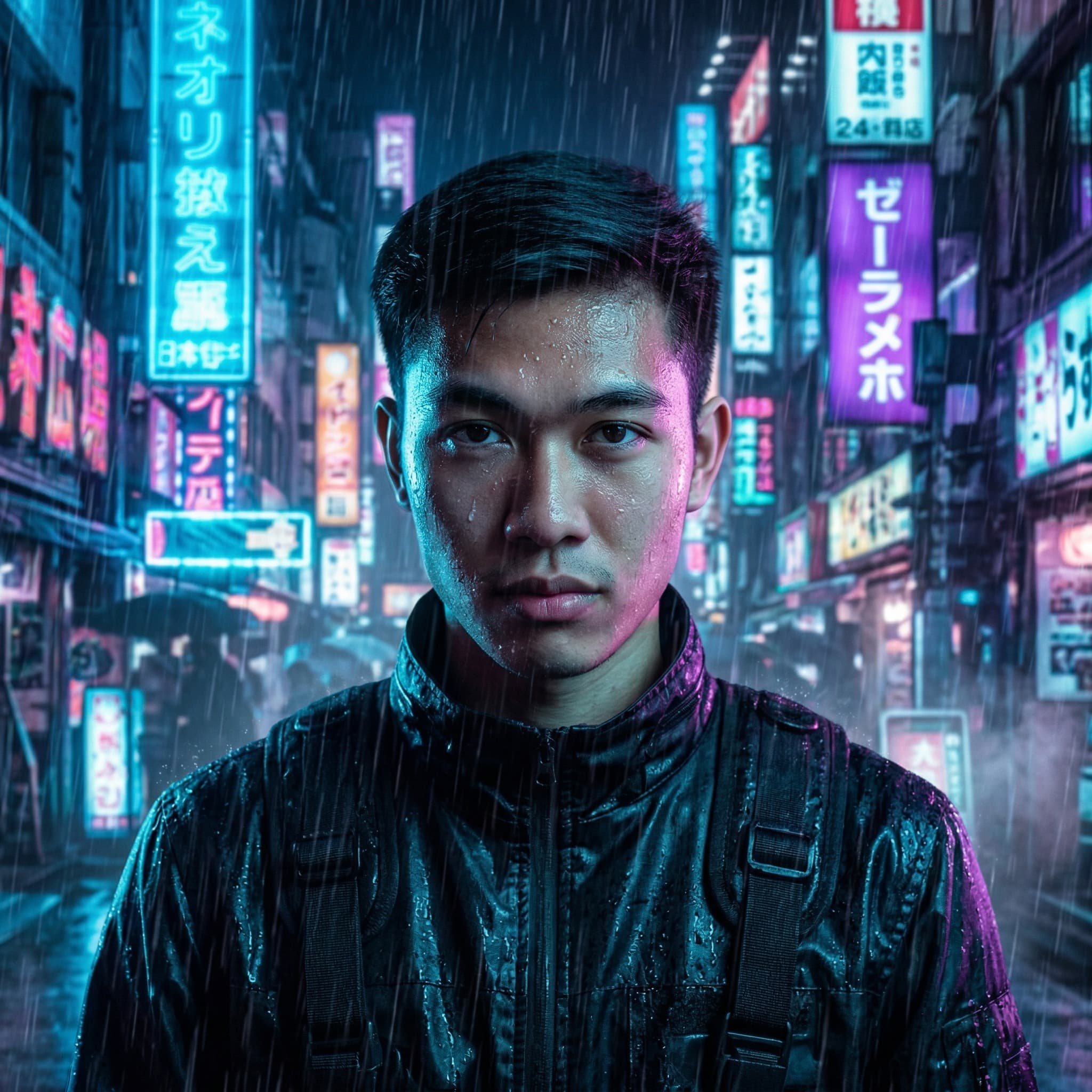 Test Cyberpunk Portrait - After
