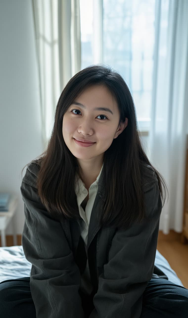 Romantic Peacock Green Collage Portrait - Before